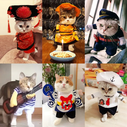 Pet Costume Clothes Suit for Cats & Dogs – Cute Cosplay Outfits for Halloween, Christmas & Parties