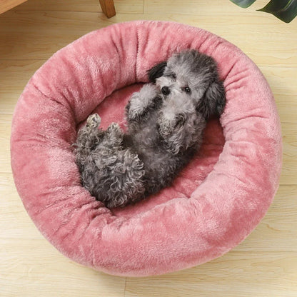 Plush Pet Nest for Winter, Warm & Comfortable Round Sleeping Bed for Dog & Cat, Soft Cozy Nest, Random Color