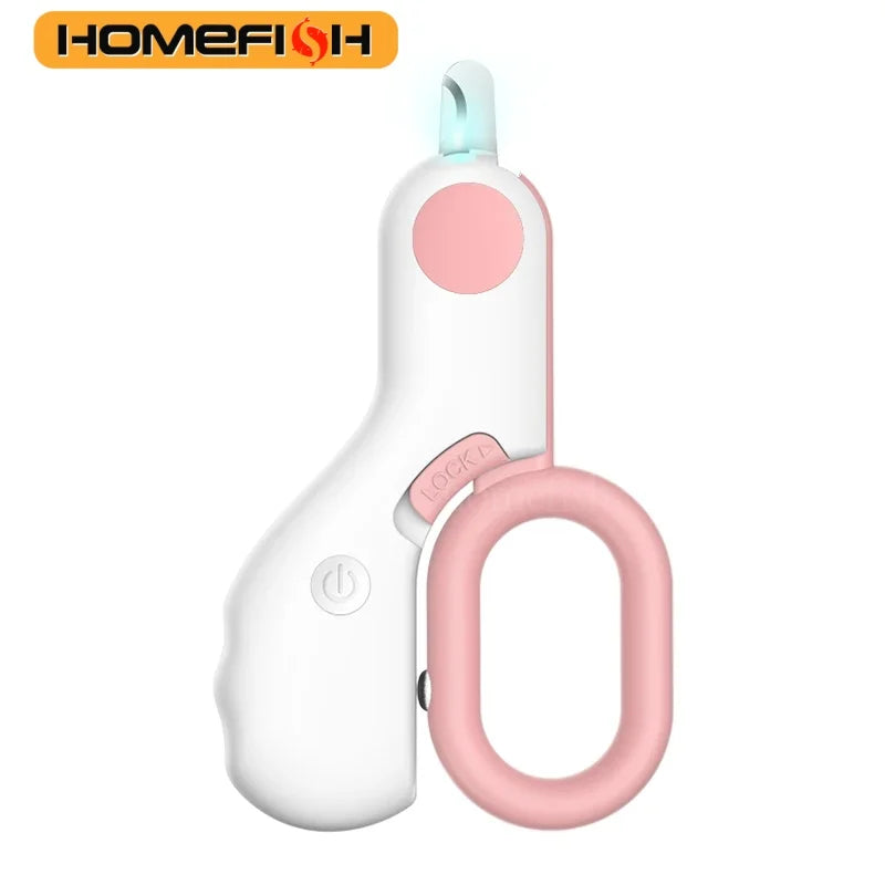 LED Light Cat & Dog Nail Clipper – Professional Pet Claw Trimmer with Safety Lock