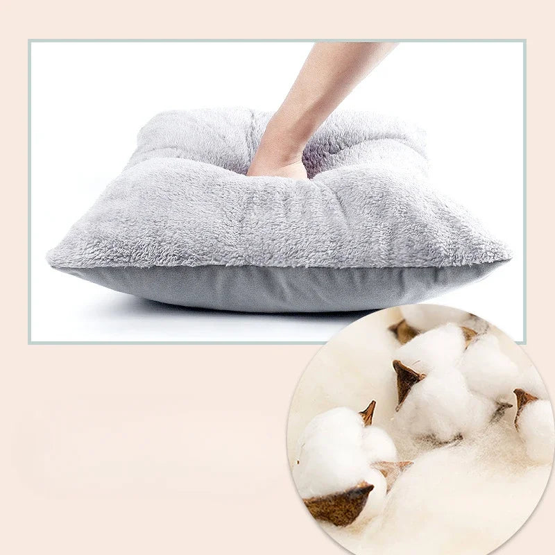 Winter Warm Dog Nest Semi Enclosed Cat House Super Soft Foldable Plush Pet House Suitable for Small and Medium Sized Cat/Dog Bed
