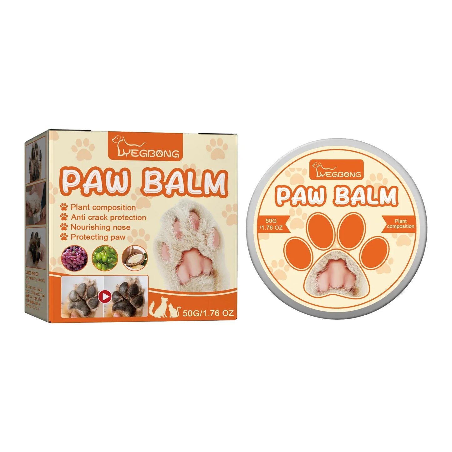 Pet Paw Balm – Moisturizing & Protective Butter for Paws & Nose, Dogs & Cats