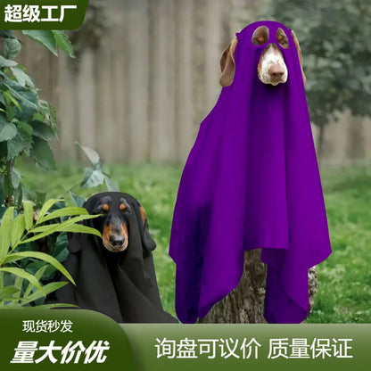 Halloween Pet Ghost Costume – Spooky Cute Dog & Cat Cape for Halloween Cosplay