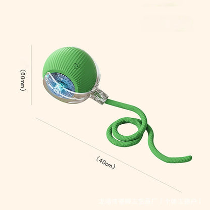 Cat Interactive Ball Toy – Automatic Rolling Rubber Ball for Fun & Exercise
