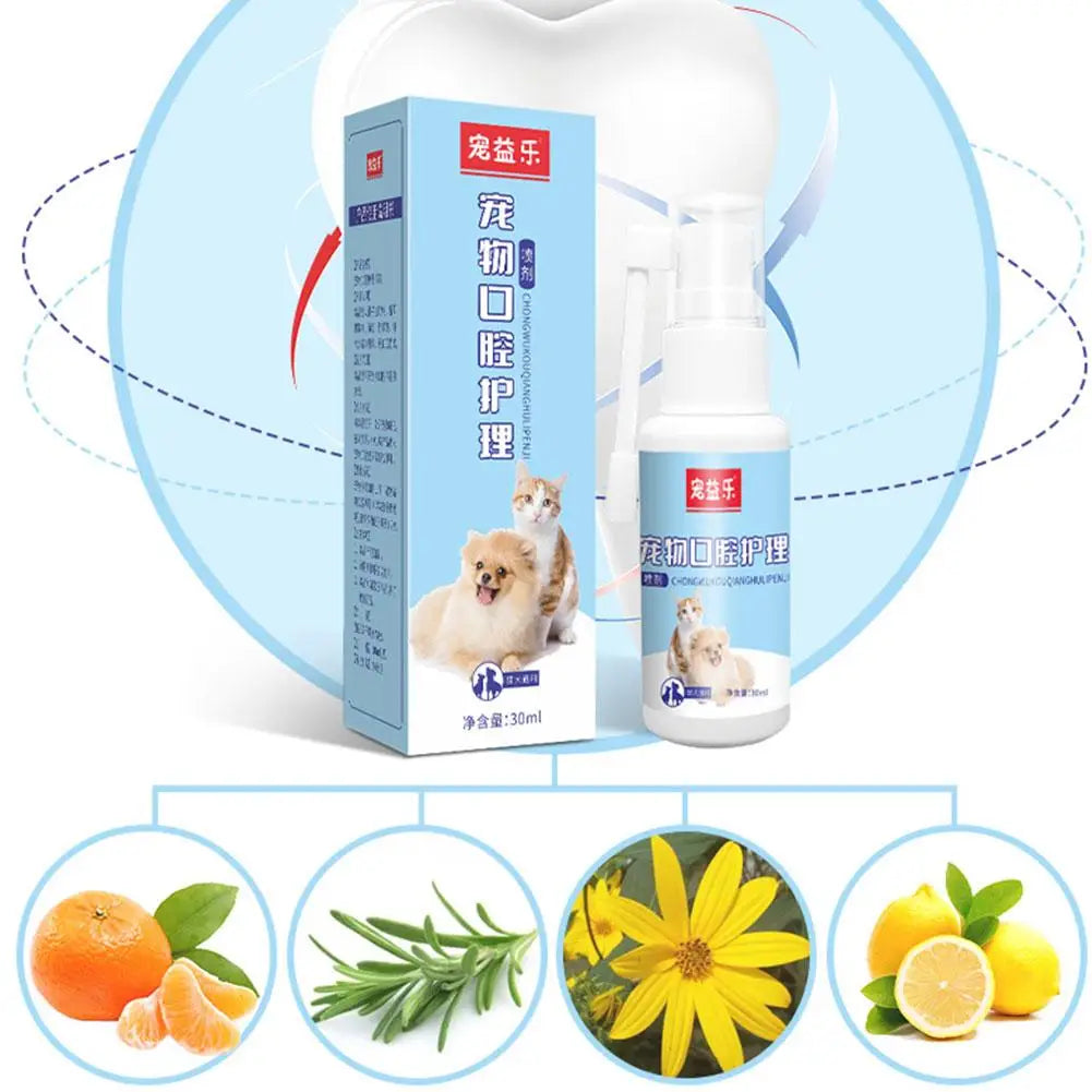 Pet Oral Care Spray – Freshens Breath, Cleans Teeth & Prevents Gingivitis for Dogs & Cats