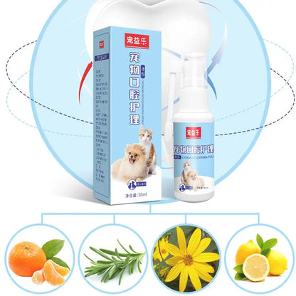 Pet Oral Care Spray – Freshens Breath, Cleans Teeth & Prevents Gingivitis for Dogs & Cats
