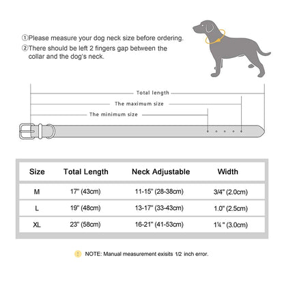 GPS Tracker Holder Collar for Dogs Soft PU Leather Padded Dogs Collar With GPS Tracker Case Adjustable Small Medium Dogs Collars