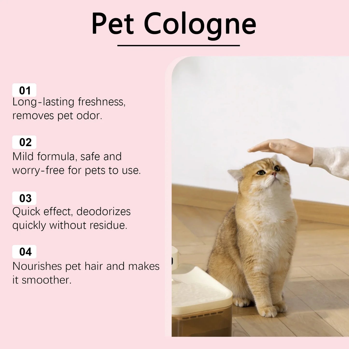 Deodorizing Dog & Cat Spray – Natural Odor Remover & Long-Lasting Cologne