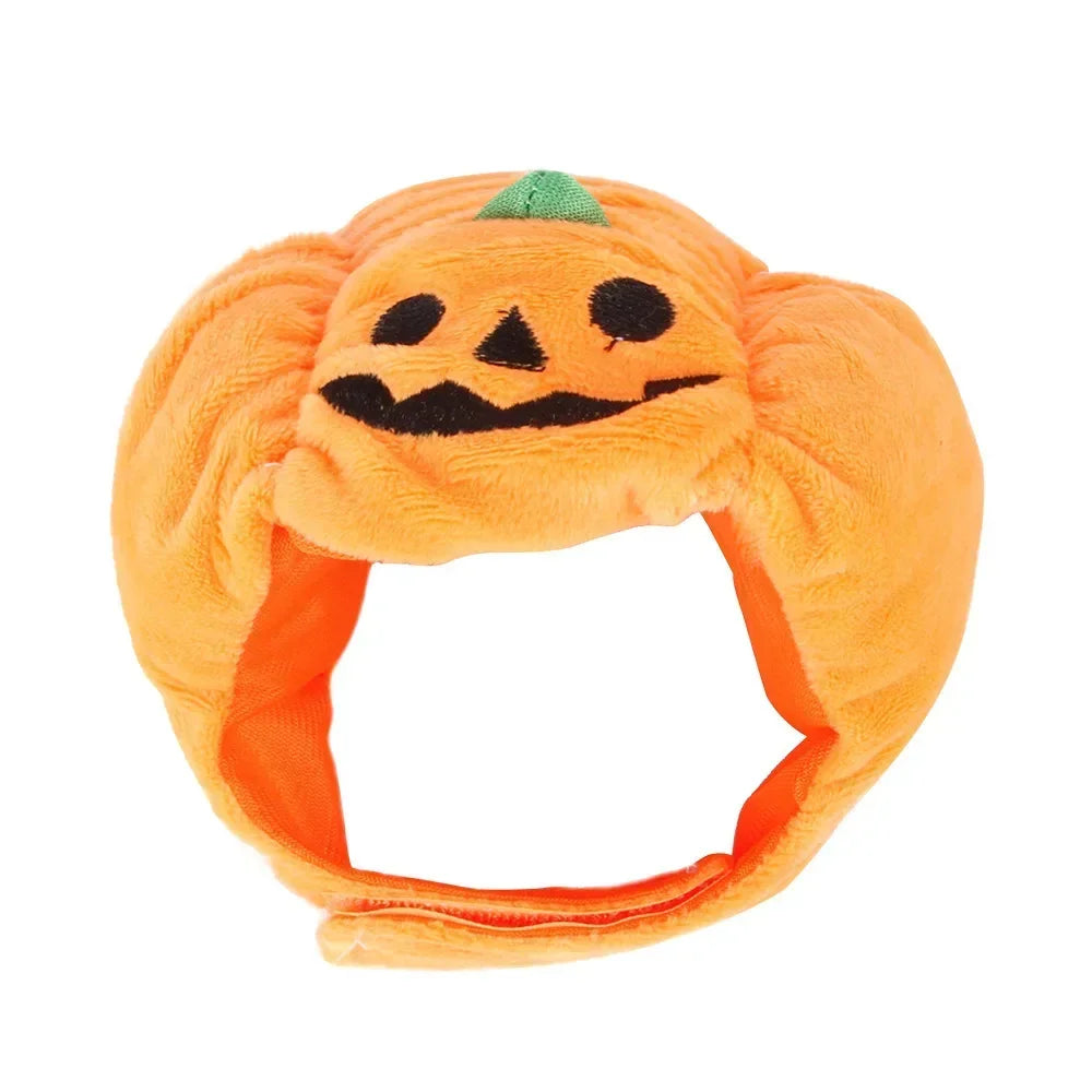 Halloween Pet Pumpkin Hat – Cat & Dog Costume Headgear for Small, Medium & Large Dogs
