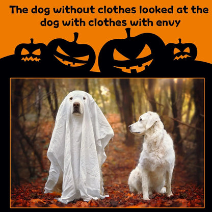Halloween Pet Ghost Costume – Spooky Cute Dog & Cat Cape for Halloween Cosplay