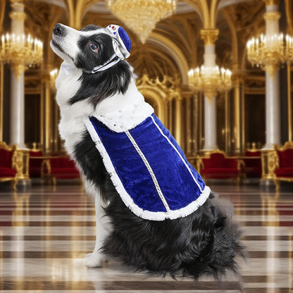 Royal Pet Couple Costume Set – Matching Outfits with Crowns & Capes for Cats & Dogs