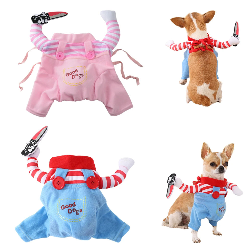 Halloween Pet Costume – Adjustable Funny Cosplay Outfit for Dogs & Cats