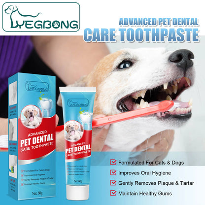 Pet Oral Care Toothpaste – Cleans Tartar & Plaque, Freshens Breath, Edible for Dogs & Cats