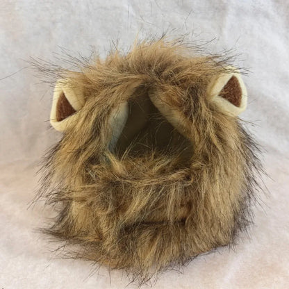 Cute Lion Mane Pet Costume Hat – Funny Cat & Dog Wig with Ears for Cosplay & Party