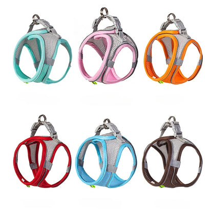 Dog Harness Leash Set for Small Dogs French Bulldog Chihuahua Pug Outdoor Walking Lead Leash Adjustable Puppy Cat Harness Vest