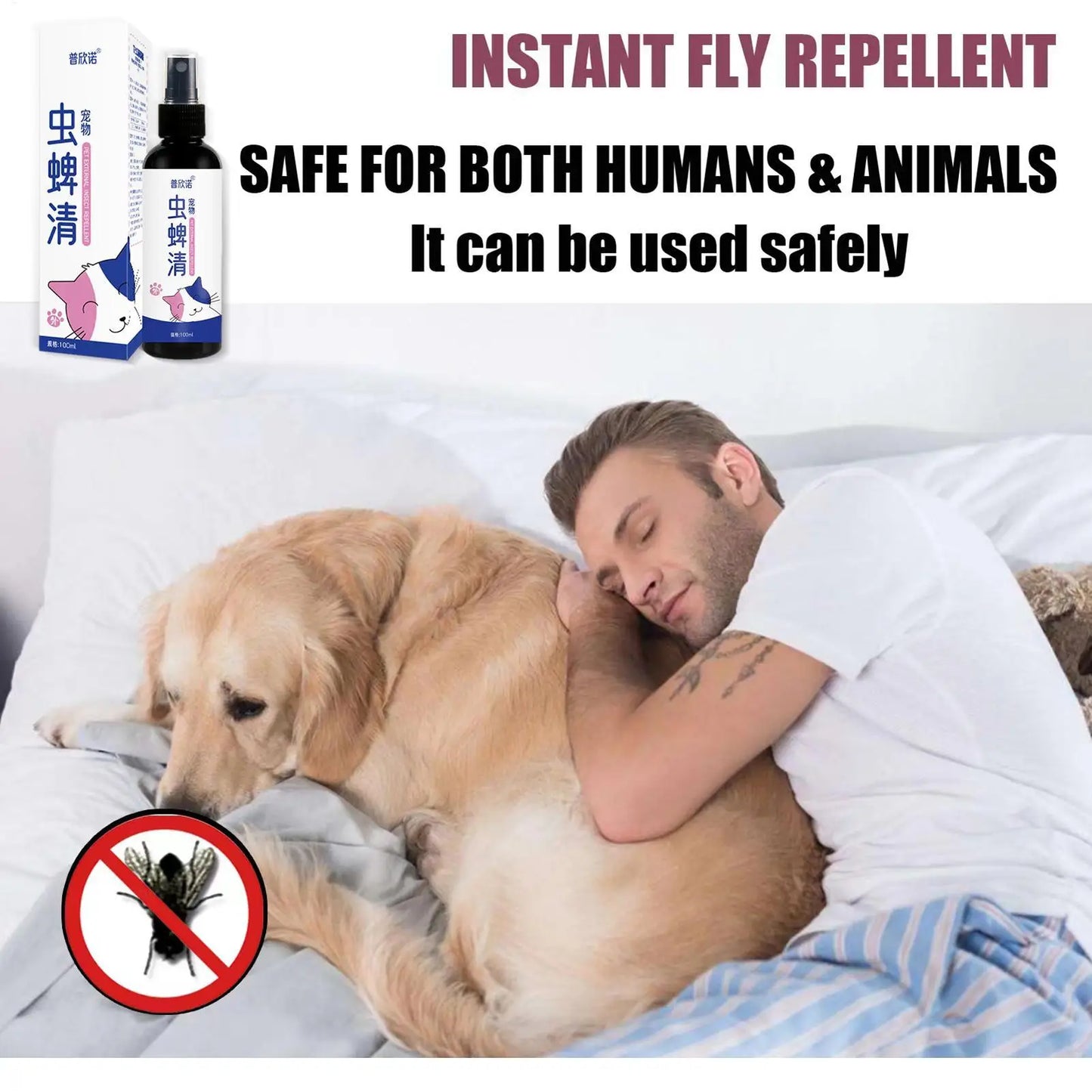 Pet Tick Spray 100ml – Repels Ticks & Fleas for Cats & Dogs