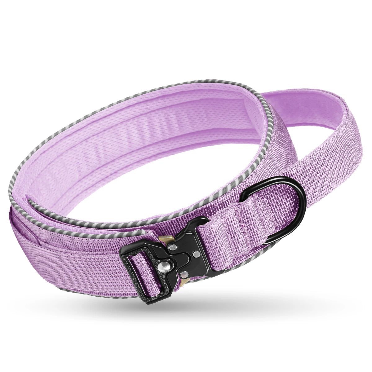 Tactical dog collar, adjustable military training nylon dog collar with control handle and high quality buckle
