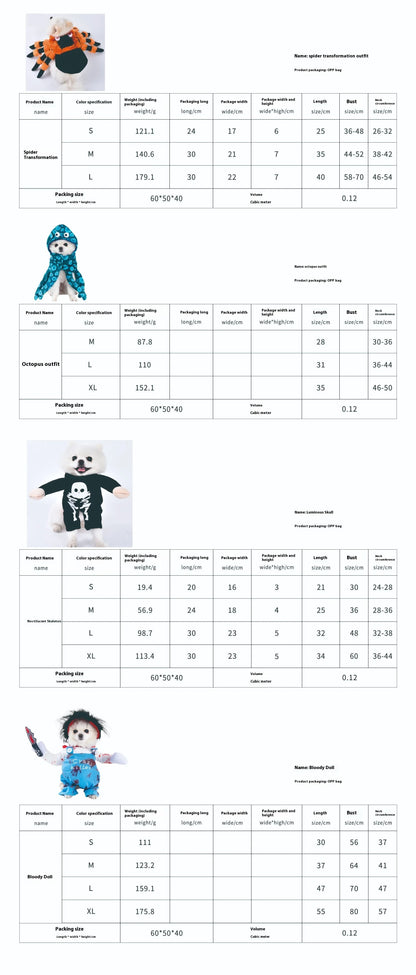 Halloween Dog & Cat Costume – Funny Small Dog Jacket & Creative Pet Outfit