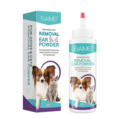 Dog Ear Powder 30g – Safe Ear Wash for Dogs, Cats & Rabbits, Odor Removal & Healthy Ears