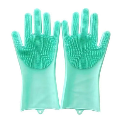 Pet Grooming Gloves – Silicone Hair Removal & Massage for Dogs & Cats