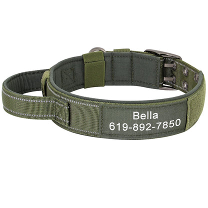 Military Tactical Dog Collar Personalized Strong Dog Training Collars With Handle Durable For Medium Large Dogs German Shepard