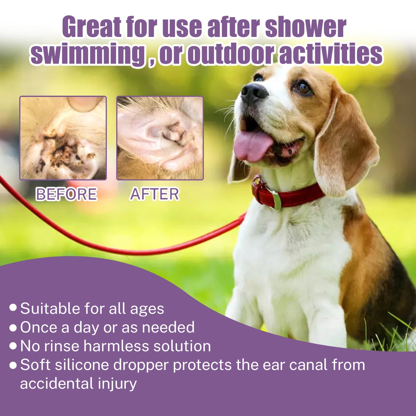 YEGBONG 100ml Hypoallergenic Pet Ear Cleaning Solution – Gentle & Vet-Recommended for Dogs & Cats