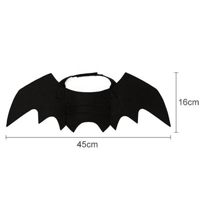 Halloween Pet Costume – Black Bat Wings Harness Outfit for Cats & Dogs