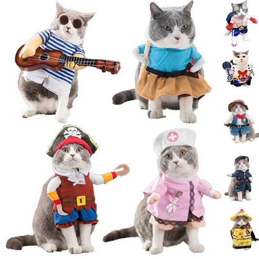 Pet Costume Clothes Suit for Cats & Dogs – Cute Cosplay Outfits for Halloween, Christmas & Parties