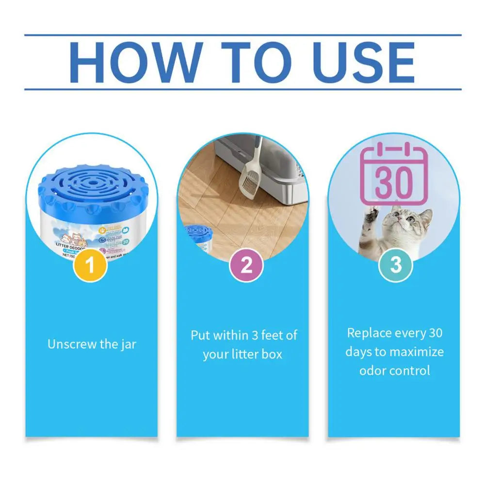 Cat Litter Box Deodorizer – Odor Eliminator Gel