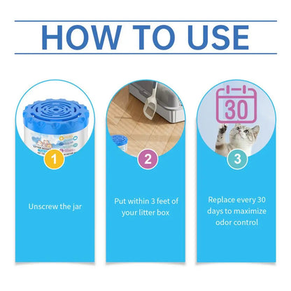 Cat Litter Box Deodorizer – Odor Eliminator Gel
