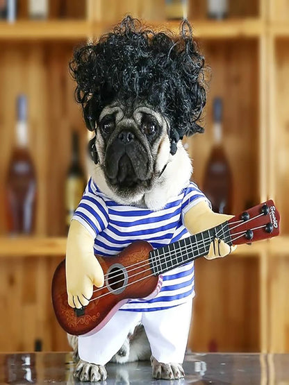 Pet Guitar Costume – Dog & Cat Halloween & Christmas Cosplay Outfit