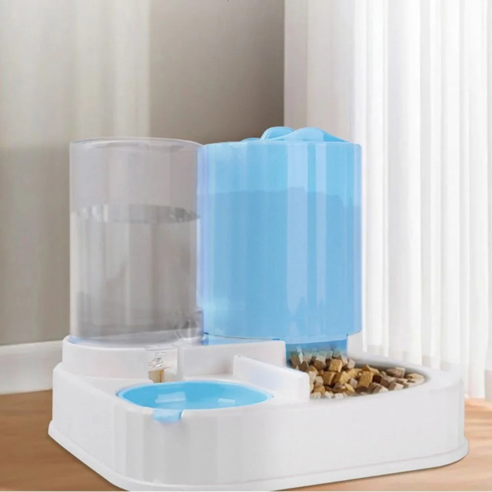 2-in-1 Cat Automatic Feeder Large Capacity Detachable Pet Water Dispenser Dry Wet Separation Cat Dog Food Bowl Drinking