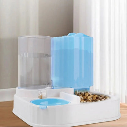 2-in-1 Cat Automatic Feeder Large Capacity Detachable Pet Water Dispenser Dry Wet Separation Cat Dog Food Bowl Drinking