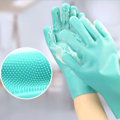 Pet Grooming Gloves – Silicone Hair Removal & Massage for Dogs & Cats