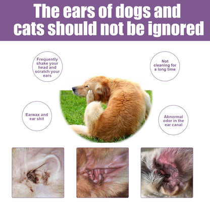 YEGBONG 100ml Hypoallergenic Pet Ear Cleaning Solution – Gentle & Vet-Recommended for Dogs & Cats