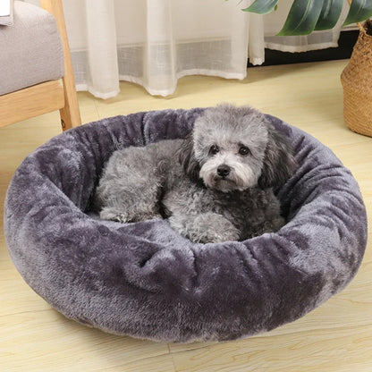 Plush Pet Nest for Winter, Warm & Comfortable Round Sleeping Bed for Dog & Cat, Soft Cozy Nest, Random Color