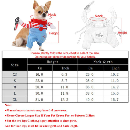 Halloween Pet Costume – Adjustable Funny Cosplay Outfit for Dogs & Cats