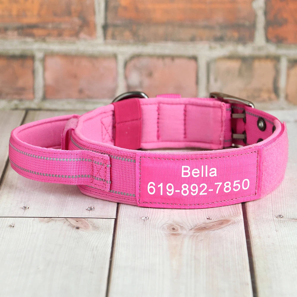 Military Tactical Dog Collar Personalized Strong Dog Training Collars With Handle Durable For Medium Large Dogs German Shepard