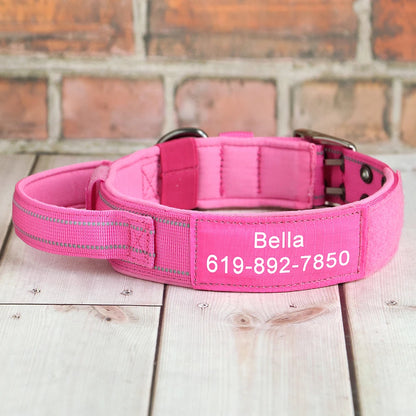 Military Tactical Dog Collar Personalized Strong Dog Training Collars With Handle Durable For Medium Large Dogs German Shepard