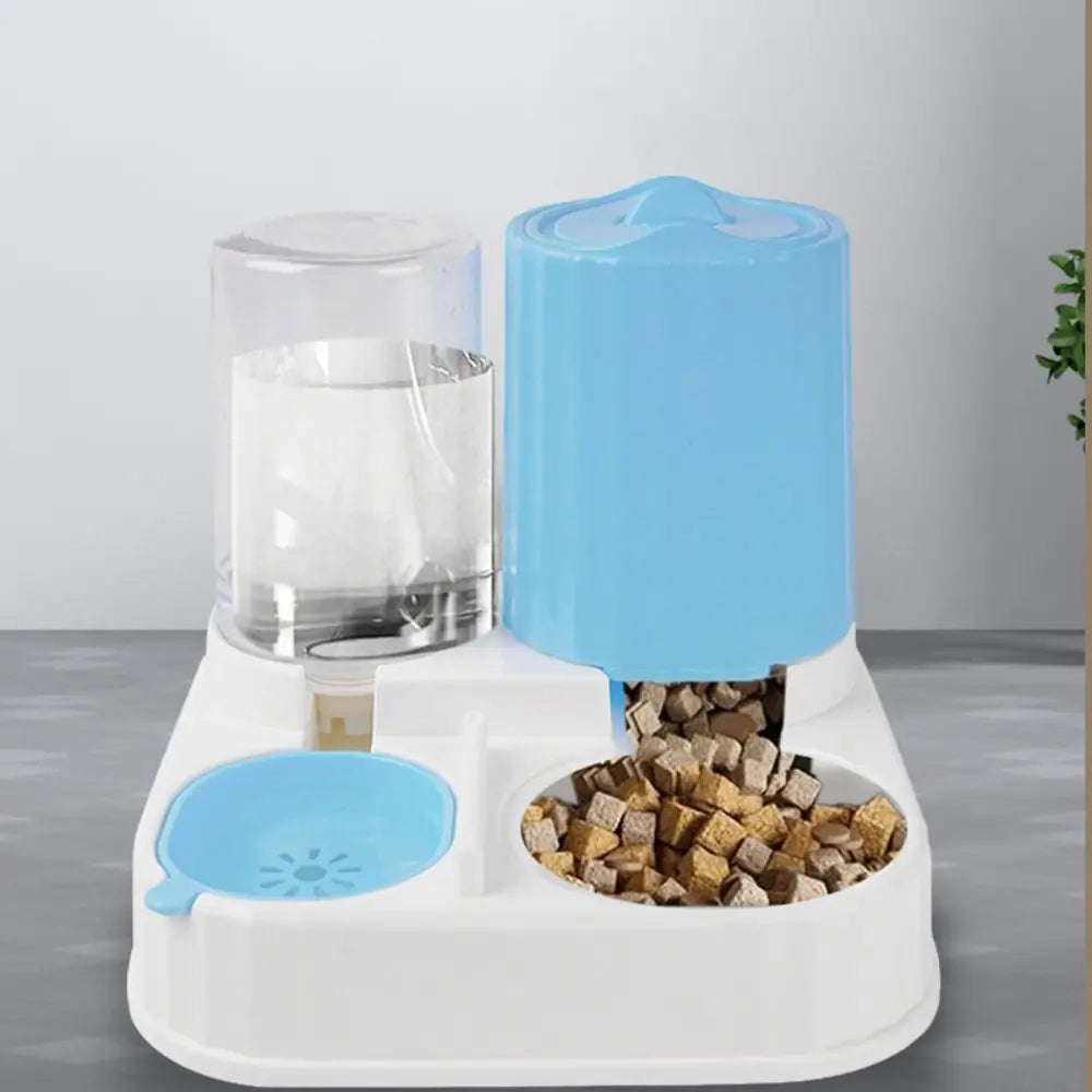 2-in-1 Cat Automatic Feeder Large Capacity Detachable Pet Water Dispenser Dry Wet Separation Cat Dog Food Bowl Drinking