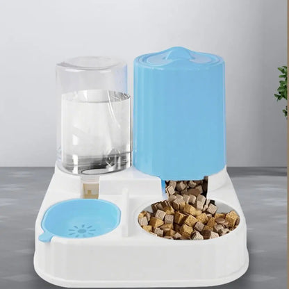 2-in-1 Cat Automatic Feeder Large Capacity Detachable Pet Water Dispenser Dry Wet Separation Cat Dog Food Bowl Drinking