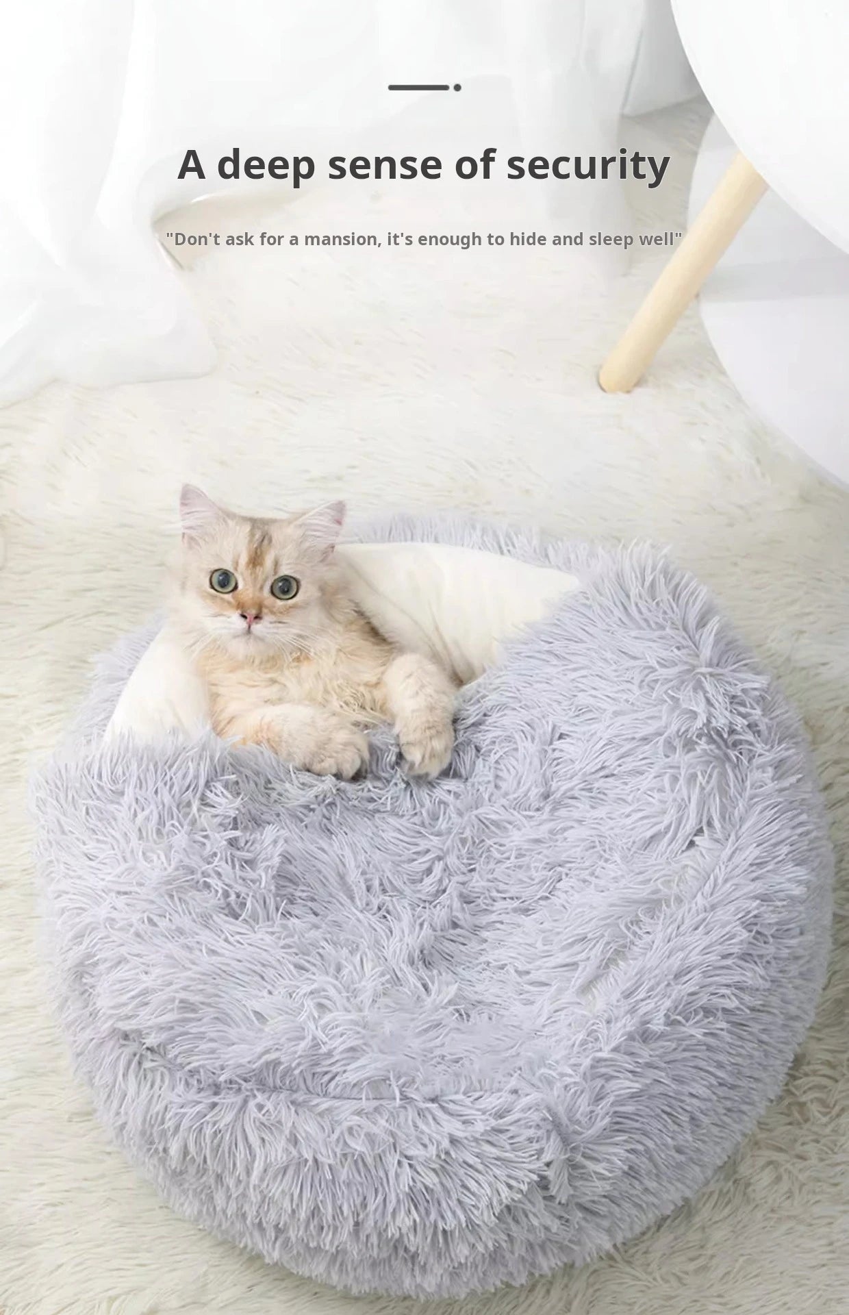 Autumn And Winter Soft Plush Pet Bed And Pet Bed Winter Warm And Cold Plush Comforter Nest Shell Cat Nest Semi-enclosed Cat Nest