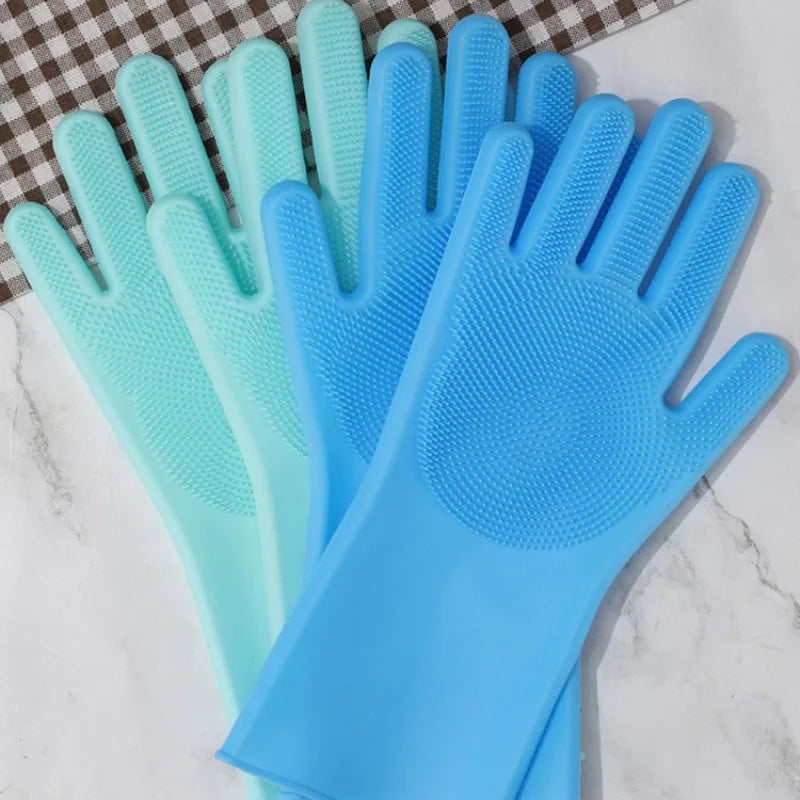 Pet Grooming Gloves – Silicone Hair Removal & Massage for Dogs & Cats