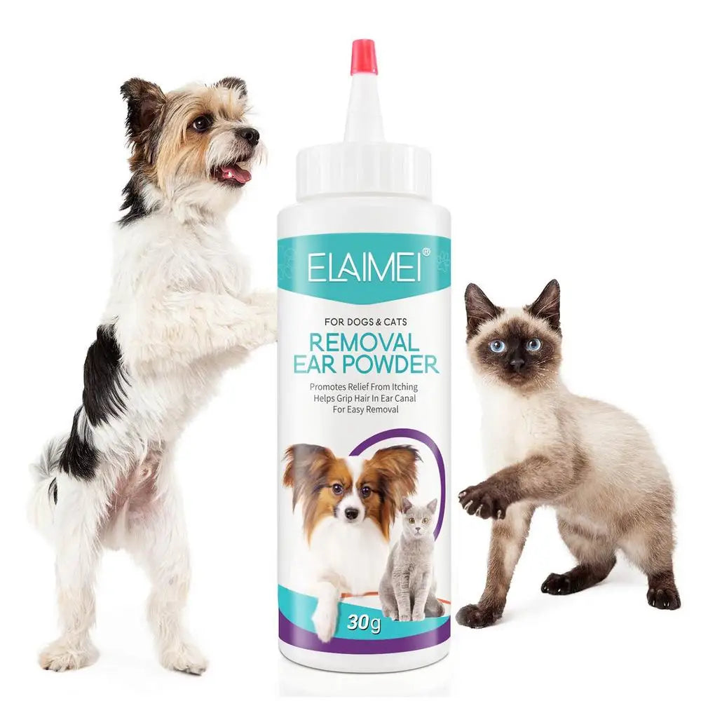 Dog Ear Powder 30g – Safe Ear Wash for Dogs, Cats & Rabbits, Odor Removal & Healthy Ears