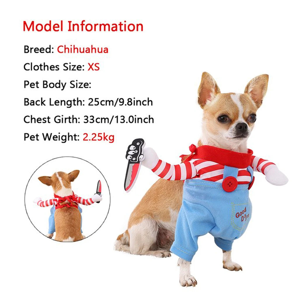 Halloween Pet Costume – Adjustable Funny Cosplay Outfit for Dogs & Cats