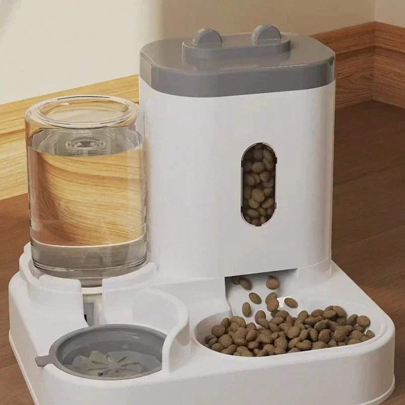 Automatic 2-in-1 Feeder Dog Cat Food Bowl and Water Feeding Device Pet Large Food Dispenser Puppy Pet Kitten Bowl Accessories 1p