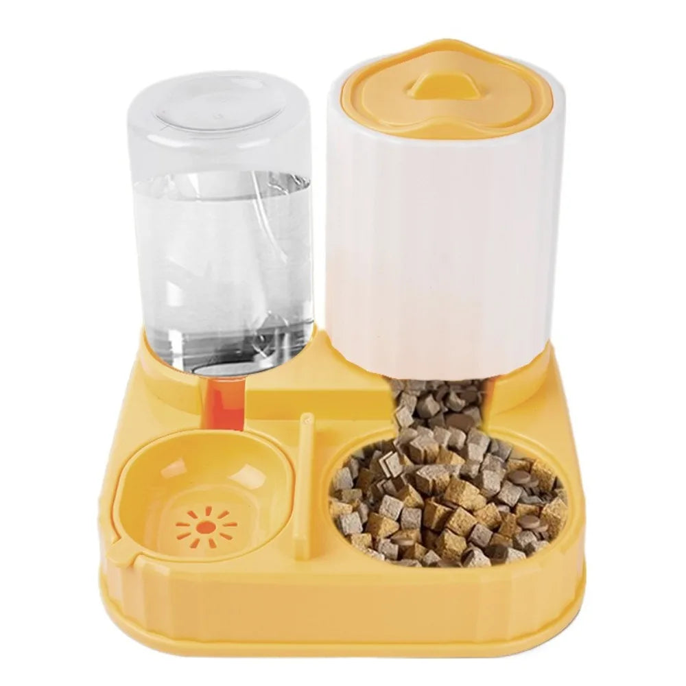 2-in-1 Cat Automatic Feeder Large Capacity Detachable Pet Water Dispenser Dry Wet Separation Cat Dog Food Bowl Drinking