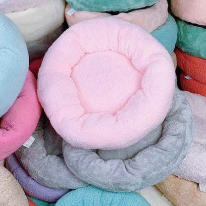 Plush Pet Nest for Winter, Warm & Comfortable Round Sleeping Bed for Dog & Cat, Soft Cozy Nest, Random Color