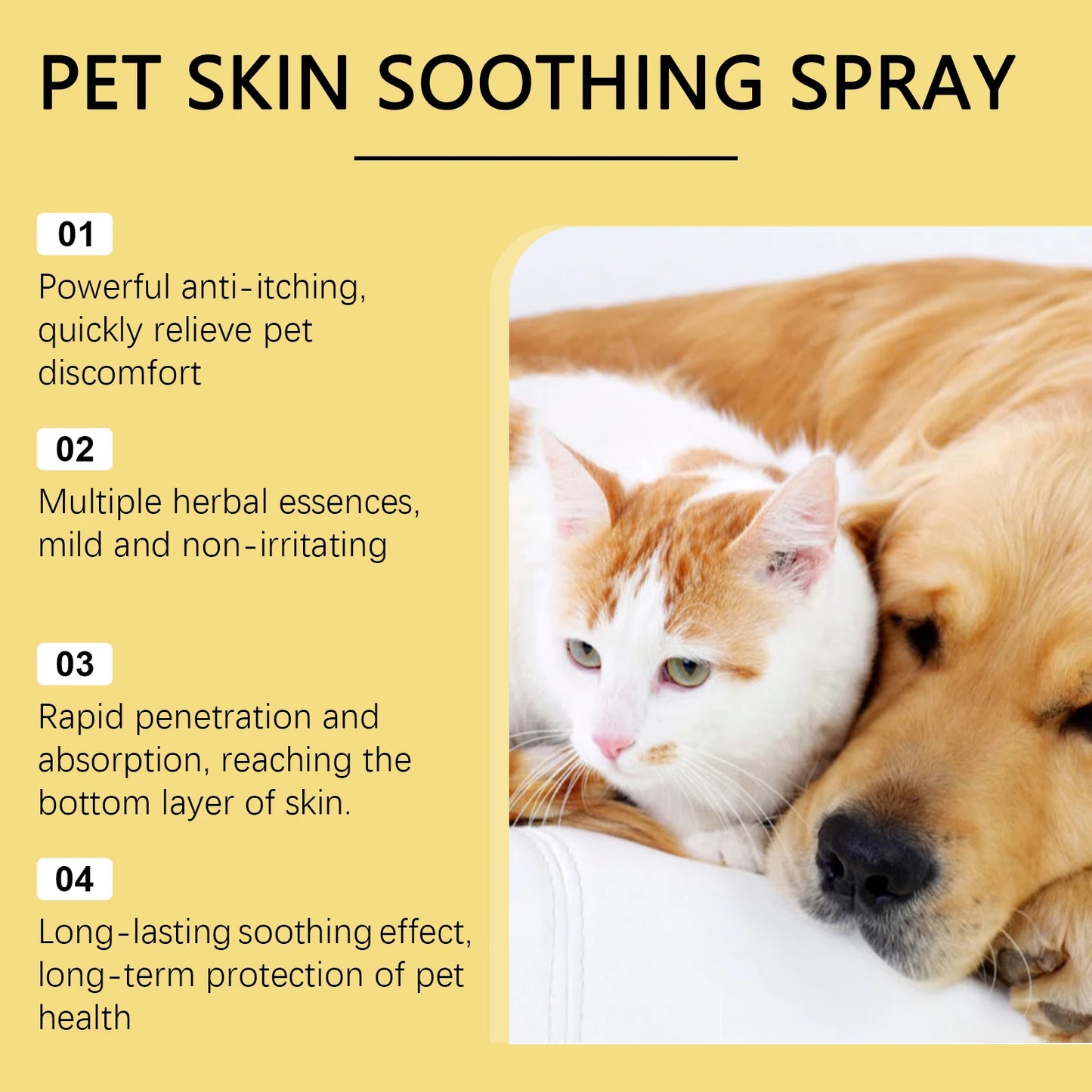 YEGBONG Pet Skin Treatment Spray – Anti-Itch & Soothing Care for Dogs & Cats