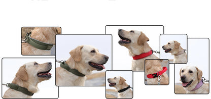 Tactical dog collar, adjustable military training nylon dog collar with control handle and high quality buckle