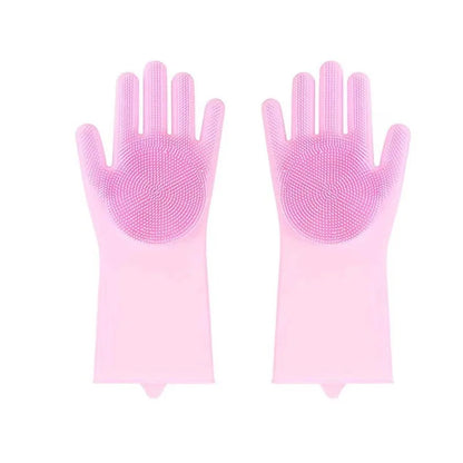 Pet Grooming Gloves – Silicone Hair Removal & Massage for Dogs & Cats